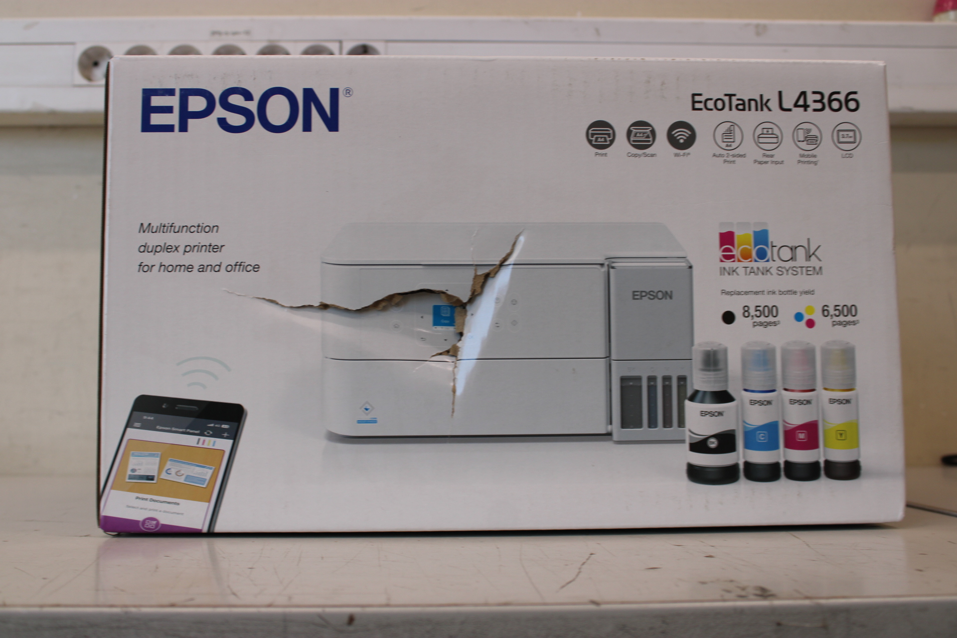 SALE OUT. Epson Multifunctional printer EcoTank L4366 Inkjet Colour A4 Wi-Fi DAMAGED PACKAGING - Image 2