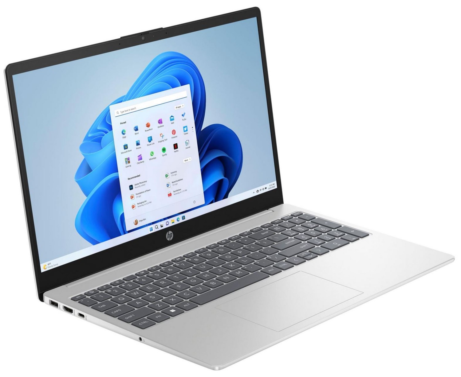 HP 15-fd0217nw 15 Silver 15.6 " FHD 1920 x 1080 pixels Intel Core i3 i3-N305 8 GB DDR4 Solid-state drive capacity 512 GB Intel UHD Graphics Windows 11 Home Bluetooth version 5.3 802.11ax Keyboard language English Warranty 24 month(s) - Image 2