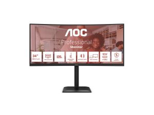 AOC CU34E4CV 34 " VA 21:9 120 Hz 4 ms 3440 x 1440 pixels HDMI ports quantity 2 Black