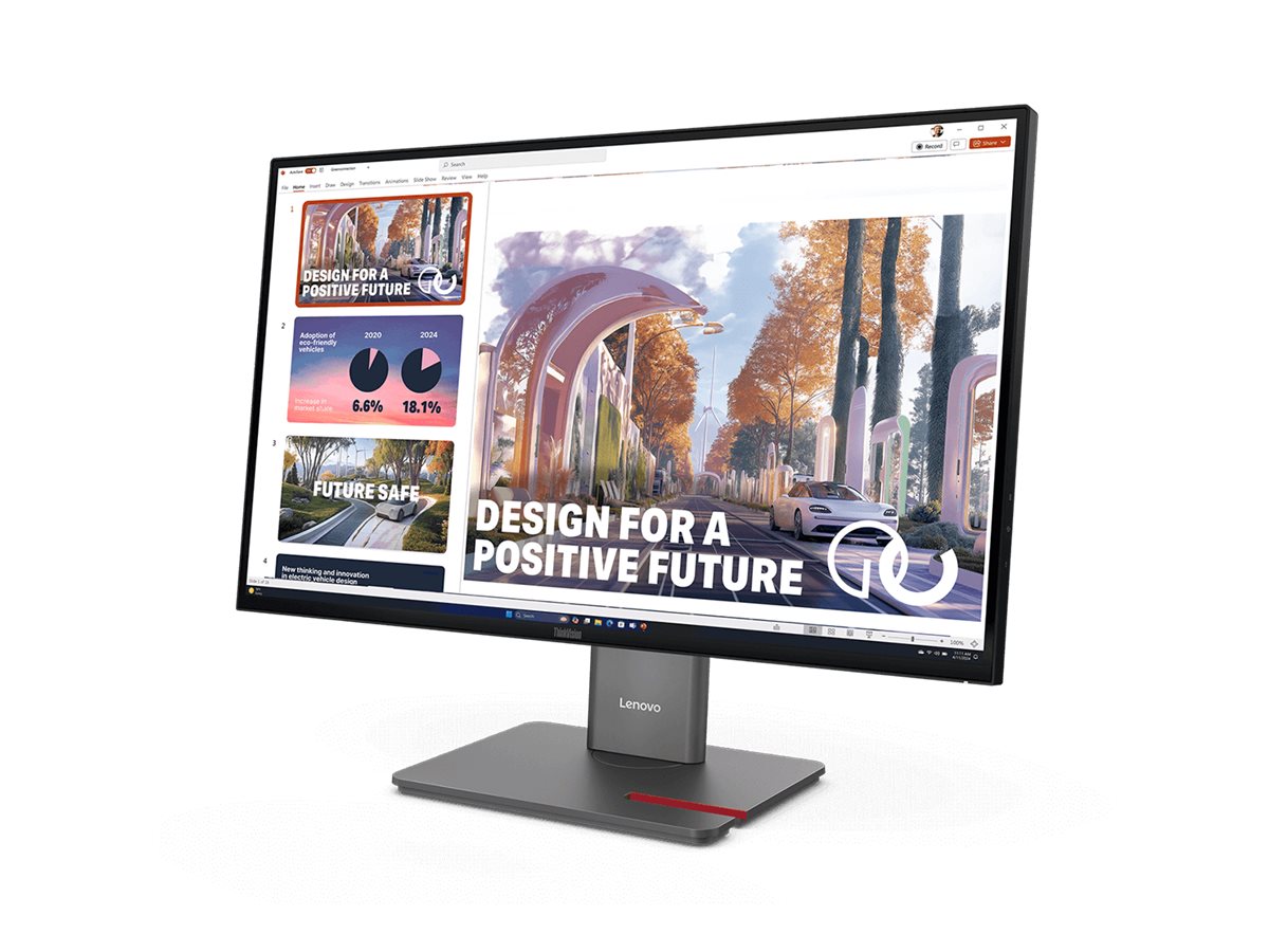 Lenovo ThinkVision E27Q-40 27 " IPS QHD 16:9 100 Hz 4 ms 2560 x 1440 pixels 350 cd/m² HDMI ports quantity 2 Black - Image 2