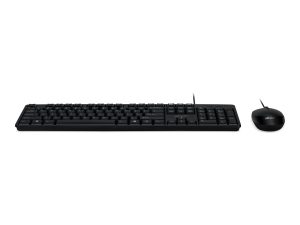 Acer Combo 100, AKW900 + AMW920 Keyboard and Mouse Set Wired Mouse included US International Black Retail Pack