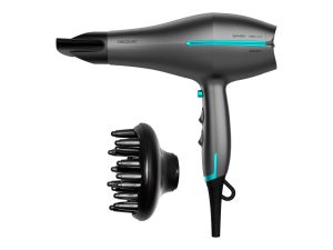 Cecotec Hair dryer IoniCare 5300 Maxi Aura Black 2200 W Number of temperature settings 3 Ionic function Black/Grey Diffuser nozzle