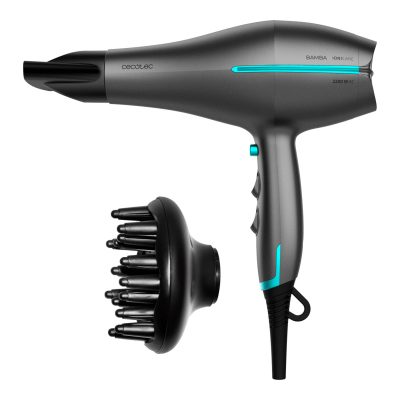 Cecotec Hair dryer IoniCare 5300 Maxi Aura Black 2200 W Number of temperature settings 3 Ionic function Black/Grey Diffuser nozzle