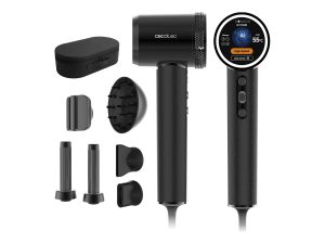 Cecotec Hair Dryer DryGlam Waves i-Sensor Pro 1600 W Number of temperature settings 4 Ionic function Black Diffuser nozzle