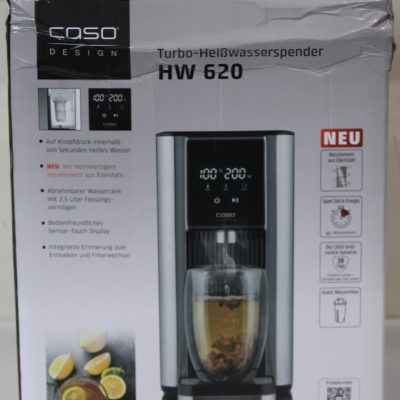 SALE OUT. Caso Turbo hot water dispenser HW 620 Water Dispenser 2600 W 2.5 L Plastic/Stainless Steel Black/Stainless Steel DAMAGED PACKAGING