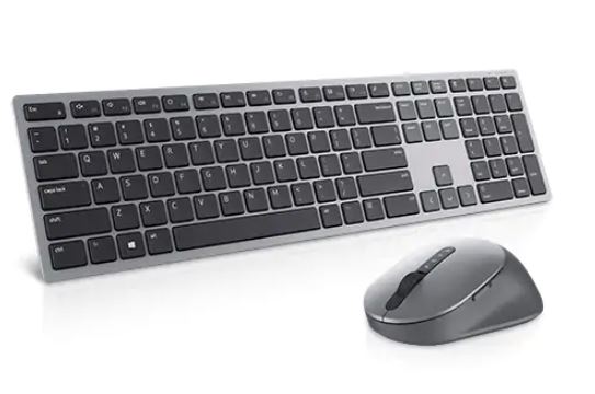 Dell Premier Multi-Device Keyboard and Mouse KM7321W Keyboard and Mouse Set Wireless Batteries included Wireless connection US Titan grey