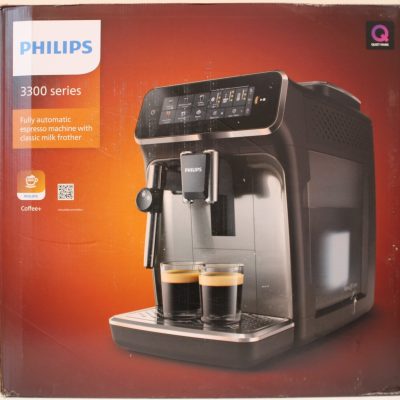 SALE OUT. Philips Coffee Maker EP3329/70 Series 3300 Pump pressure 15 bar Built-in milk frother Fully Automatic 1500 W Black DAMAGED PACKAGING