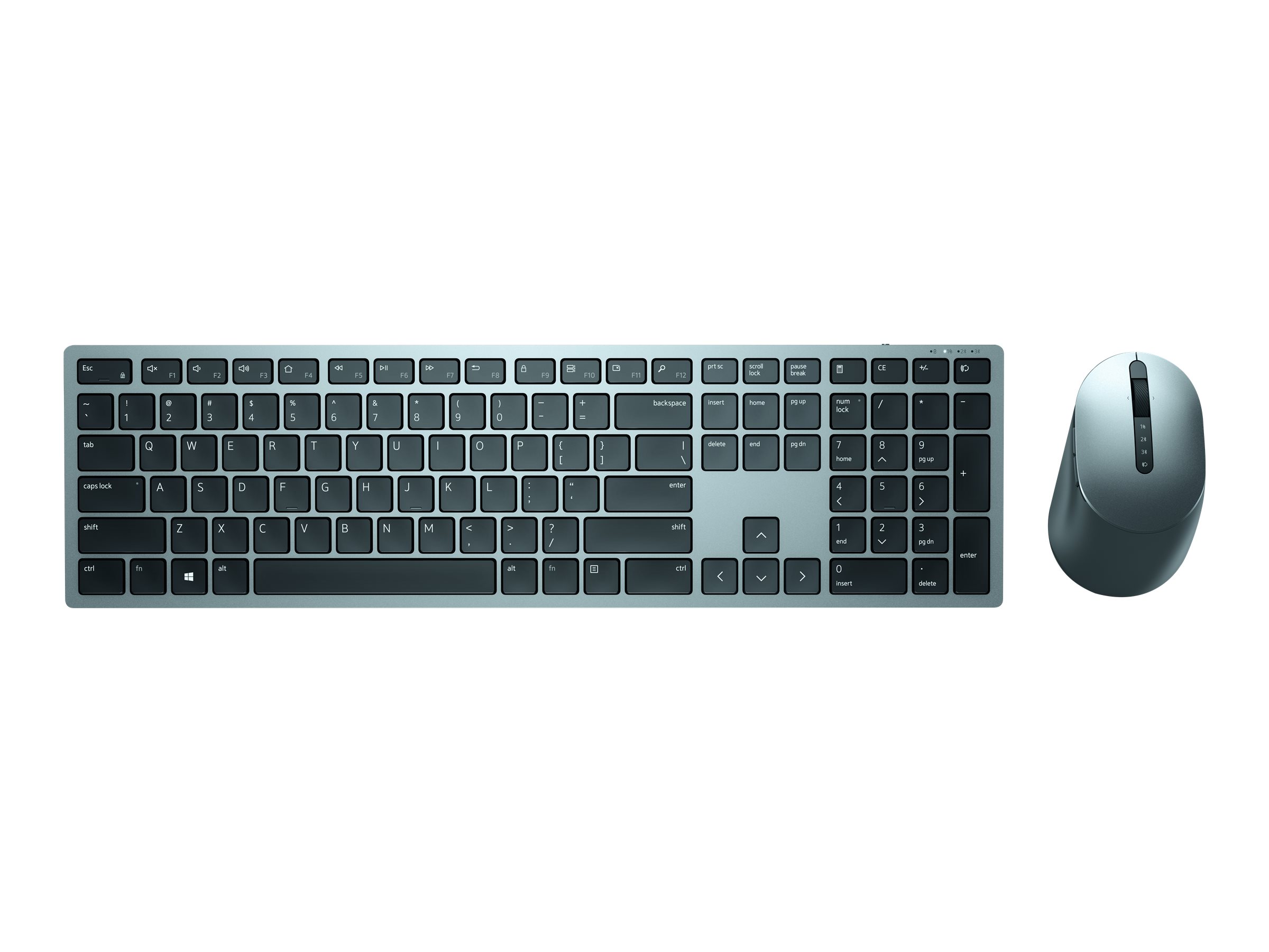 Dell Premier Multi-Device Keyboard and Mouse KM7321W Keyboard and Mouse Set Wireless Batteries included Wireless connection Russian Titan grey - Image 3
