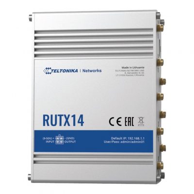 Teltonika LTE Cat 12 Router RUTX14 802.11ac 867 Mbit/s 10/100/1000 Mbps Mbit/s Ethernet LAN (RJ-45) ports 5 MU-MiMO Yes 4G Antenna type Internal
