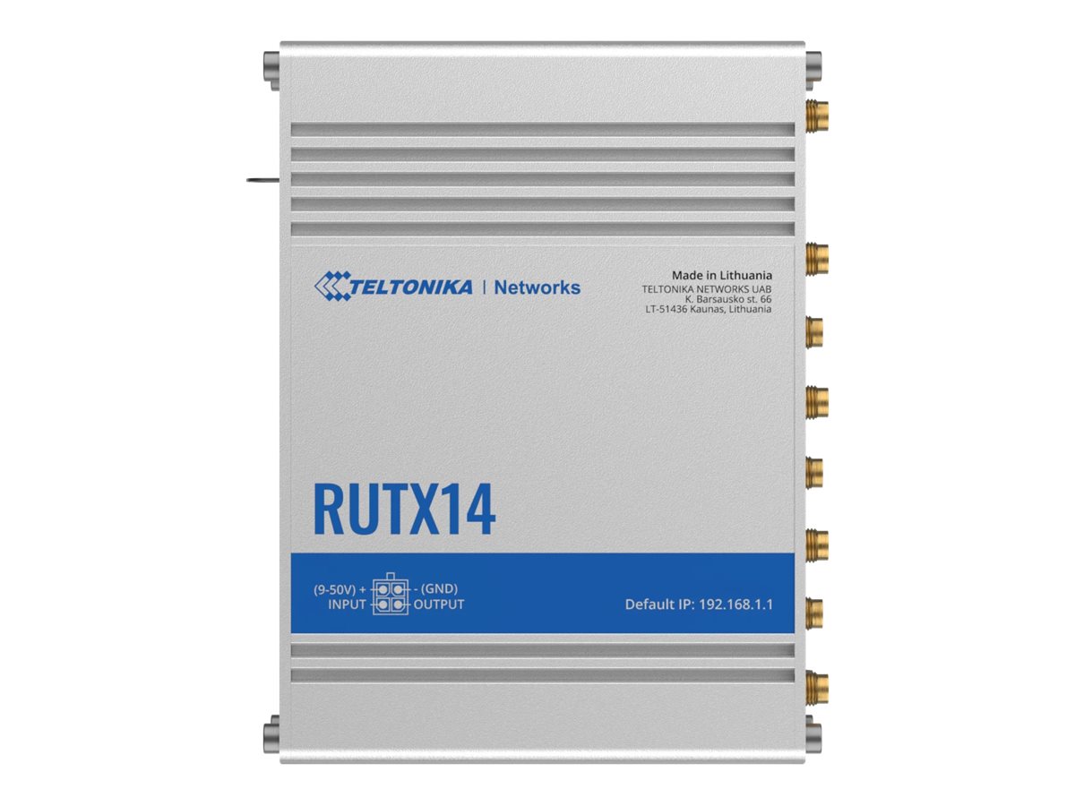 Teltonika LTE Cat 12 Router RUTX14 802.11ac 867 Mbit/s 10/100/1000 Mbps Mbit/s Ethernet LAN (RJ-45) ports 5 MU-MiMO Yes 4G Antenna type Internal - Image 3