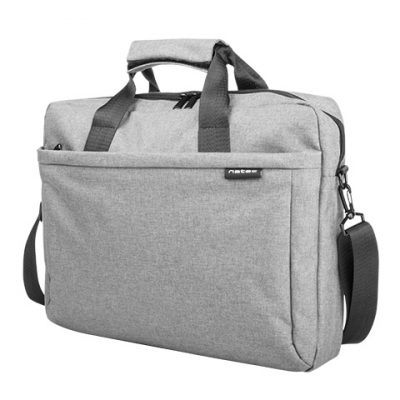 Natec Laptop Bag, Mustela, 15.6", Grey Natec Mustela Fits up to size 15.6 " Toploading laptop case Shoulder strap Grey