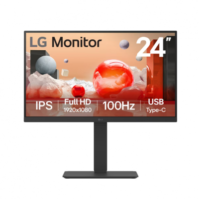 LG 24BA750-B 23.8 " IPS FHD 16:9 100 Hz 5 ms 1920 x 1080 pixels 200 cd/m² HDMI ports quantity 1 Black