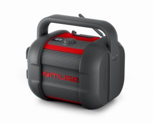 Muse Jobsite Radio M-968 BTR 40 W Waterproof Bluetooth Wireless connection Portable NFC features Black/Red
