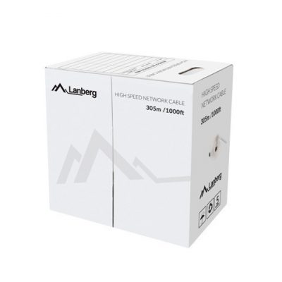 Lanberg LAN Cable Cat.6 UTP, Solid CU Fluke Passed LCU6-12CU-0305-S 305 m Grey