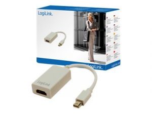 Logilink Adapter Mini DisplayPort to HDMI with Audio: Grey Mini DisplayPort HDMI A 0.1 m