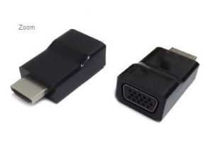 Gembird HDMI to VGA adapter, single port Black HDMI VGA