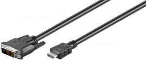 Goobay DVI-D/HDMI cable, nickel plated 50580 DVI-D male Single-Link (18+1 pin) HDMI male (type A) 2 m