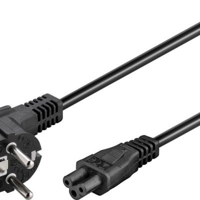 Goobay Power supply cord (CEE/7/7 to mickey), angled 68004 Black