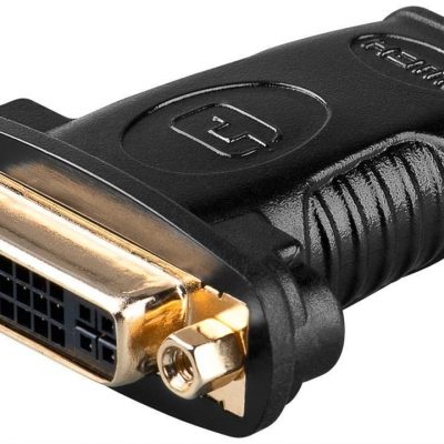 Goobay HDMI/DVI-I adapter, gold-plated 68690 Black HDMI female (Type A) DVI-I female Dual-Link (24+5 pin)