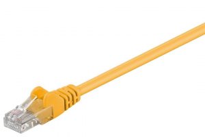 Goobay CAT 5e patch cable, U/UTP 95556 Yellow RJ45 male (8P8C) RJ45 male (8P8C)