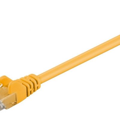 Goobay CAT 5e patch cable, U/UTP 95556 Yellow RJ45 male (8P8C) RJ45 male (8P8C)