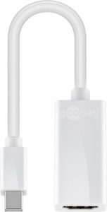 Goobay Mini DisplayPort/HDMI adapter cable 1.1 51729 White Mini DisplayPort male HDMI female (Type A)