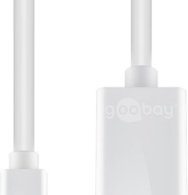 Goobay Mini DisplayPort/HDMI adapter cable 1.1 51729 White Mini DisplayPort male HDMI female (Type A)