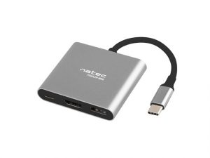 Natec Multi-Port Adapter, Fowler, USB-C, HDMI, USB 3.0 Natec USB-C Multiport Adapter NMP-1607 Grey USB Type-C 0.11 m