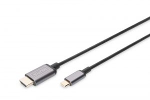 Digitus USB Type-C to HDMI Adapter DA-70821 Black USB Type-C 1.8 m