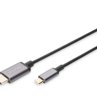 Digitus USB Type-C to HDMI Adapter DA-70821 Black USB Type-C 1.8 m