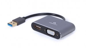 Cablexpert USB display adapter A-USB3-HDMIVGA-01 USB 3.0 Type-A 0.15 m