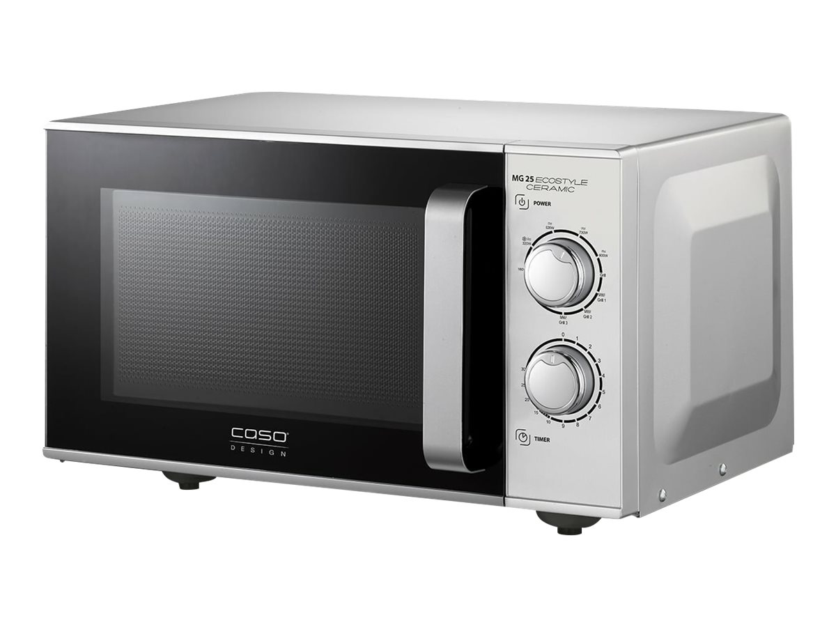 Caso Ceramic Microwave Oven with Grill MG 25 Ecostyle Free standing 900 W 25 L Grill Silver - Image 2