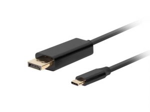 Lanberg USB-C to DisplayPort Cable, 1.8 m 4K/60Hz, Black Lanberg USB-C to DisplayPort Cable CA-CMDP-10CU-0018-BK Black 1.8 m