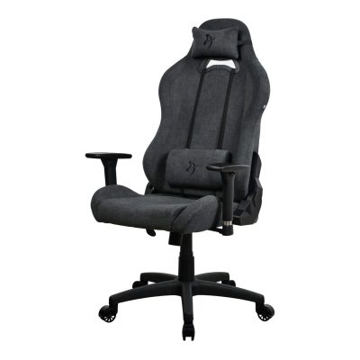 Arozzi Torretta SoftFabric Gaming Chair Frame material: Metal; Wheel base: Nylon; Cover: SoftFabric Dark Grey