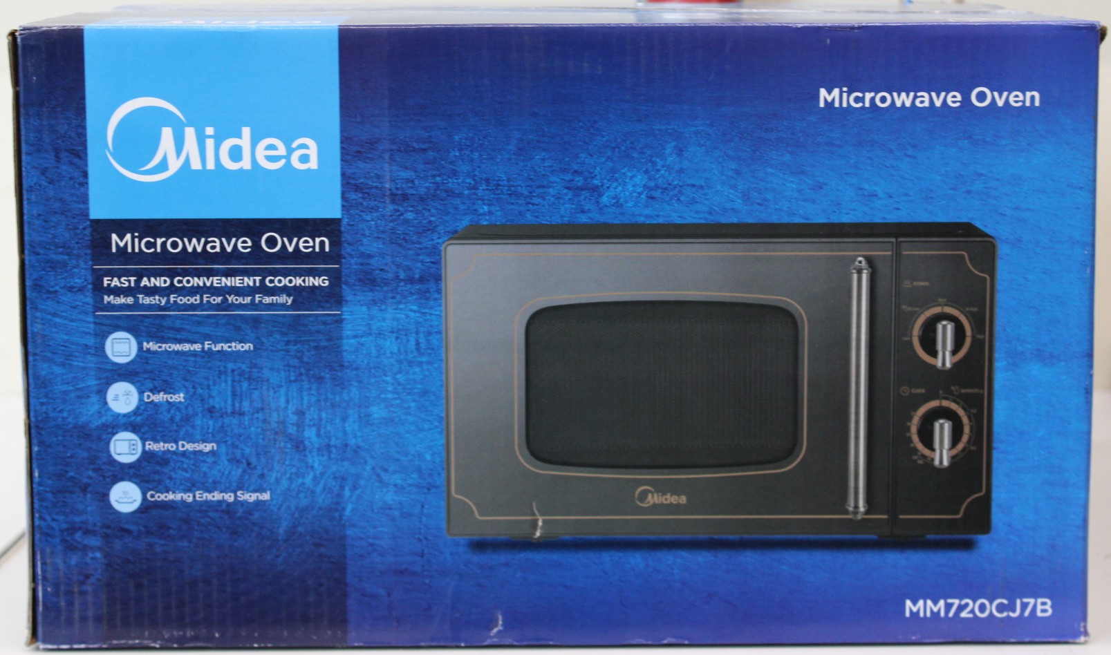 SALE OUT. Midea Microwave oven MM720CJ7B Free standing 700 W Black DAMAGED PACKAGING, MISSING INNER PACKAGING, SCRATCHED ITEM