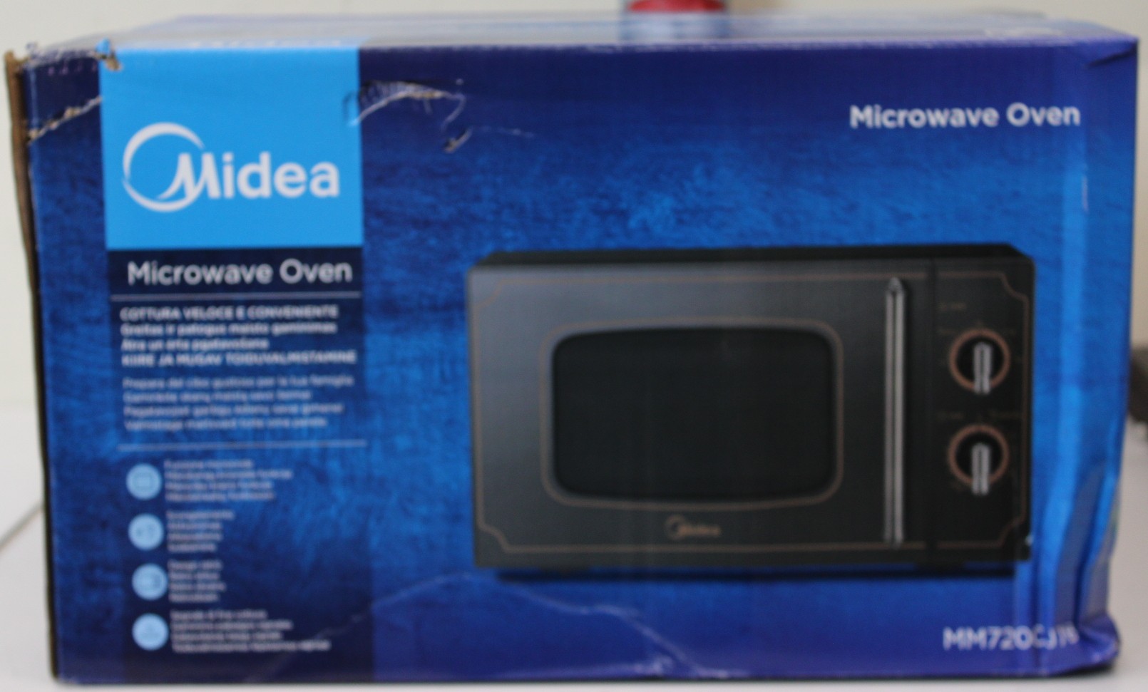 SALE OUT. Midea Microwave oven MM720CJ7B Free standing 700 W Black DAMAGED PACKAGING, MISSING INNER PACKAGING, SCRATCHED ITEM - Image 2