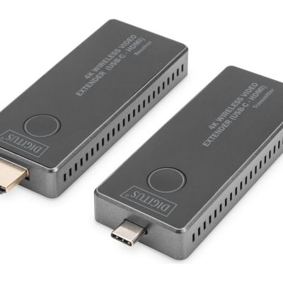 Digitus 4K Wireless Video Extender, 30 m (USB-C - HDMI) DS-55324 Black/Silver
