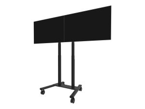Neomounts Floor stand ADM-875BL2 Dual screen adapter Adjustable Height 42-65 " Maximum weight (capacity) 40 kg Black