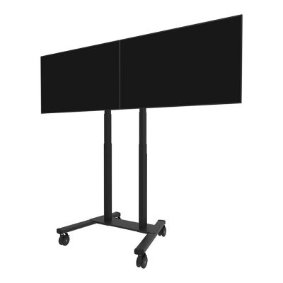 Neomounts Floor stand ADM-875BL2 Dual screen adapter Adjustable Height 42-65 " Maximum weight (capacity) 40 kg Black