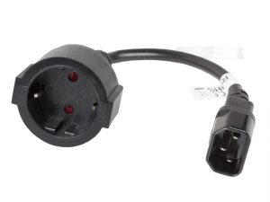 Lanberg IEC 320 C14 to Schuko Adapter Cable for UPS CA-C14E-10CC-0018-BK