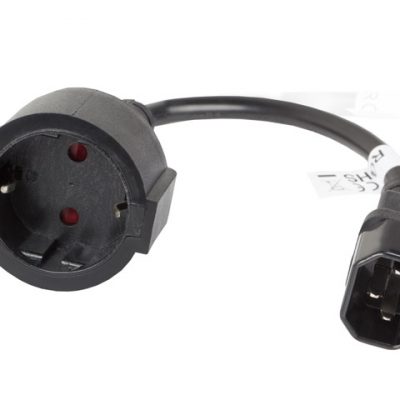 Lanberg IEC 320 C14 to Schuko Adapter Cable for UPS CA-C14E-10CC-0018-BK