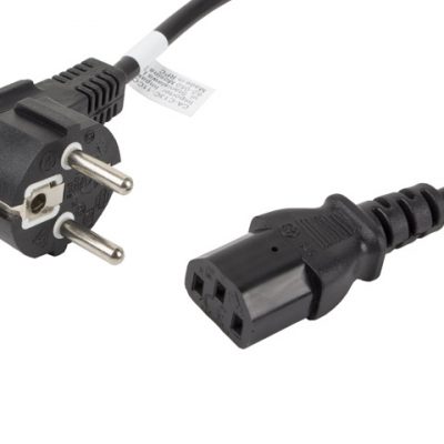Lanberg CEE 7/7 to IEC 320 C13 Power Cord CA-C13C-11CC-0018-BK