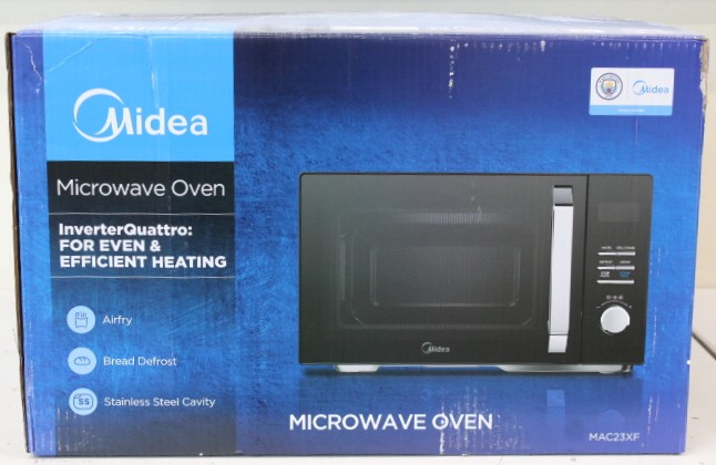SALE OUT. Midea MAC23XF Microwave oven with Grill, Convection and Airfry, 23 L, Digital control, Black Midea Microwave Oven MAC23XF Free standing 800 W Convection 23 L Grill Black DAMAGED PACKAGING, MISSING INNER PACKAGING, DEMO - Image 2
