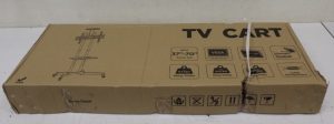 SALE OUT. Sunne 37-70", Fixed height Sunne Floor stand S112 multifunctional Mobile TV cart Tilt 37-70 " DAMAGED PACKAGING Black
