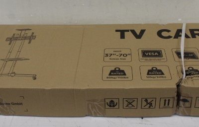 SALE OUT. Sunne 37-70", Fixed height Sunne Floor stand S112 multifunctional Mobile TV cart Tilt 37-70 " DAMAGED PACKAGING Black