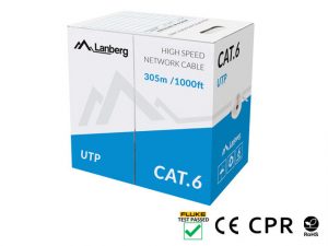 Lanberg LAN Cable Cat.6 UTP Solid CU CPR + Fluke Passed LCU6-11CU-0305-S
