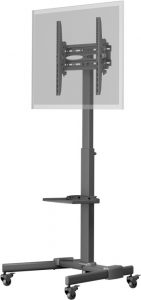 Goobay Floor stand TV Presentation Stand Basic, Size L Height adjustment 37-70 " Maximum weight (capacity) 35 kg Black