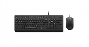 Lenovo Essential Wired Combo Keyboard and Mouse Keyboard and Mouse Set Wired Mouse included Lithuanian Black