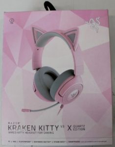 SALE OUT. Razer Kraken Kitty V3 X Headset, Quartz SALE OUT. Razer Gaming Headset Kraken Kitty V3 X Wired Over-Ear Microphone Quartz DEMO Warranty 24 month(s)