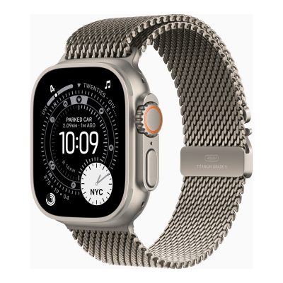 Apple Watch Ultra 3 GPS + Cellular 49mm Natural Titanium Case with Natural Titanium Milanese Loop - Medium Apple